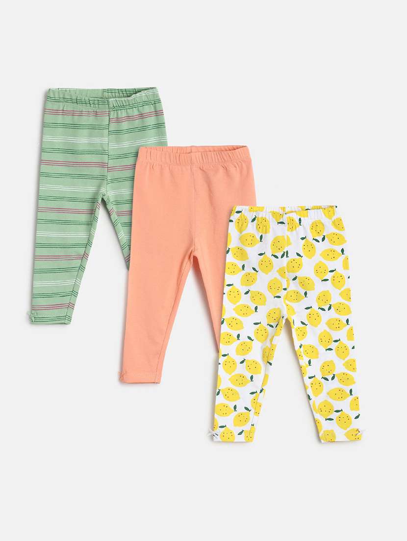 girls pack of 3 printed mid rise legging - 22108350 - Zoom Image - 0