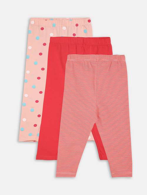 girls pack of 3 printed mid rise legging - 22108359 - Standard Image - 0
