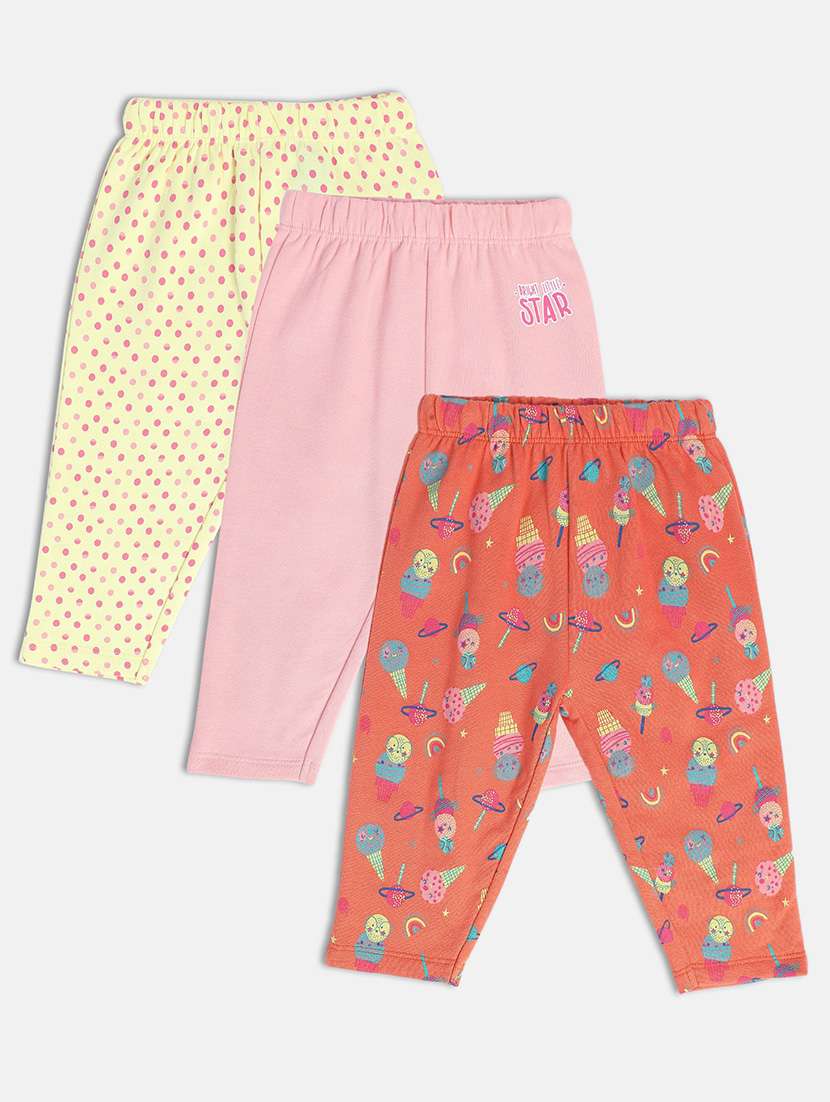 girls pack of 3 printed mid rise legging - 22108367 -  Zoom Image - 0
