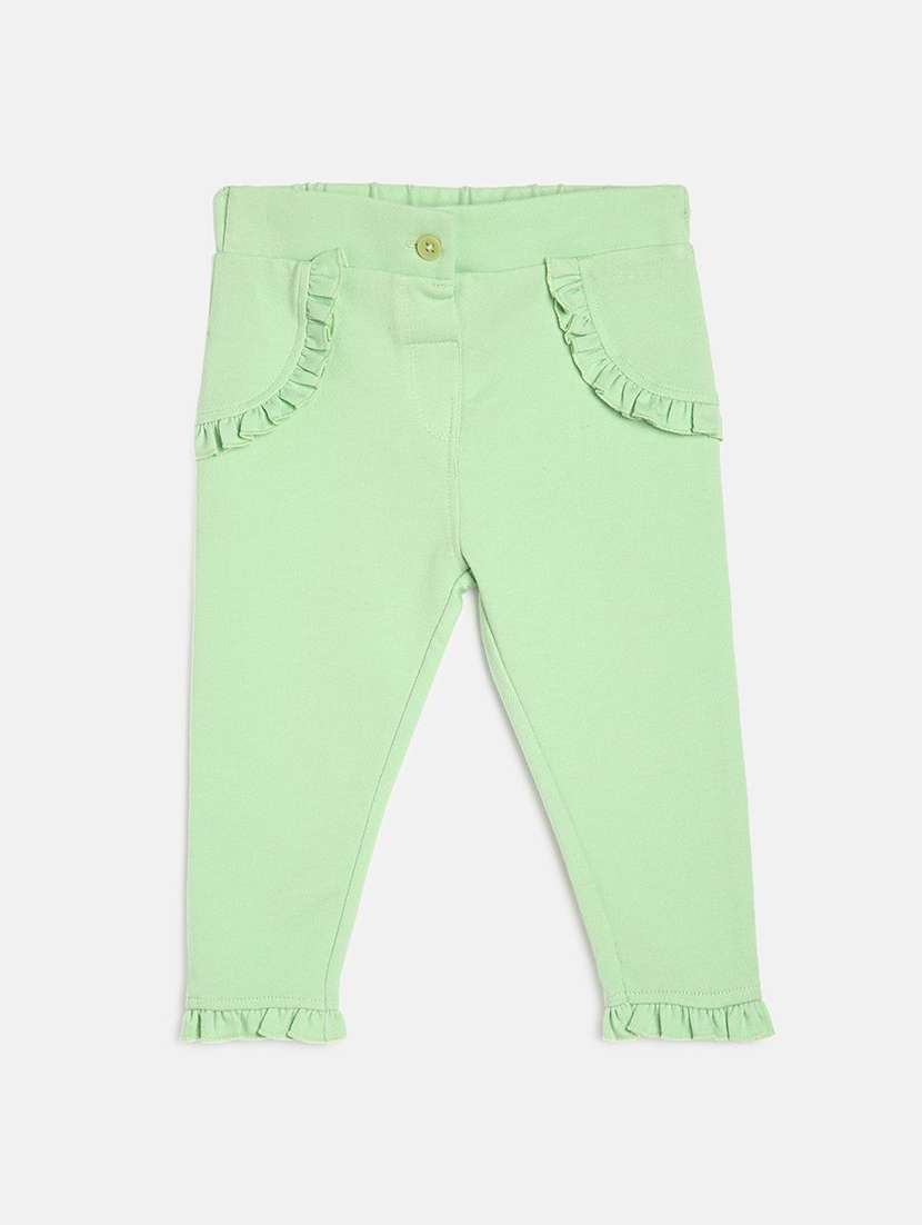 girls solid mid rise legging