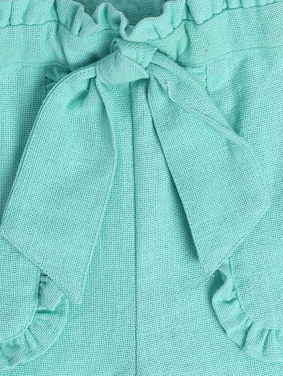 girls solid mid rise shorts - 22108403 -  Standard Image - 3