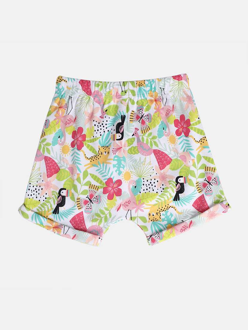 girls pack of 3 printed mid rise shorts - 22108410 -  Standard Image - 3