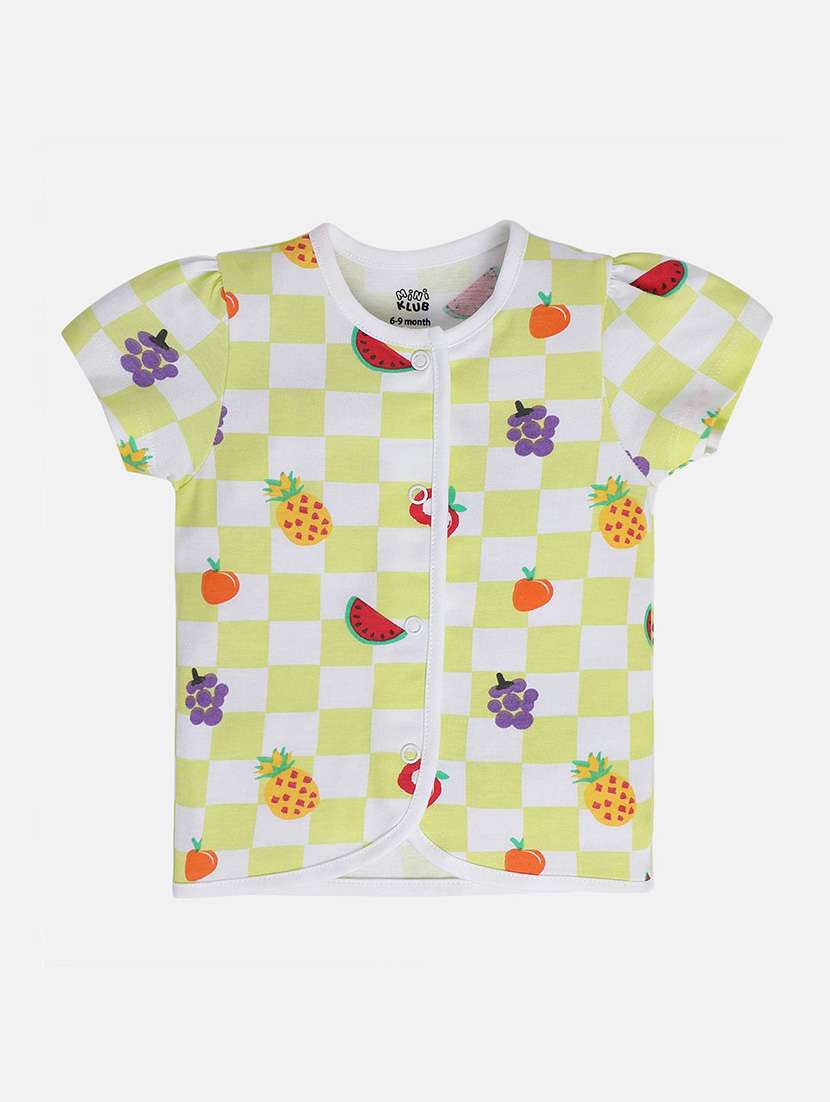 girls pack of 3 printed round neck top - 22108454 -  Standard Image - 3