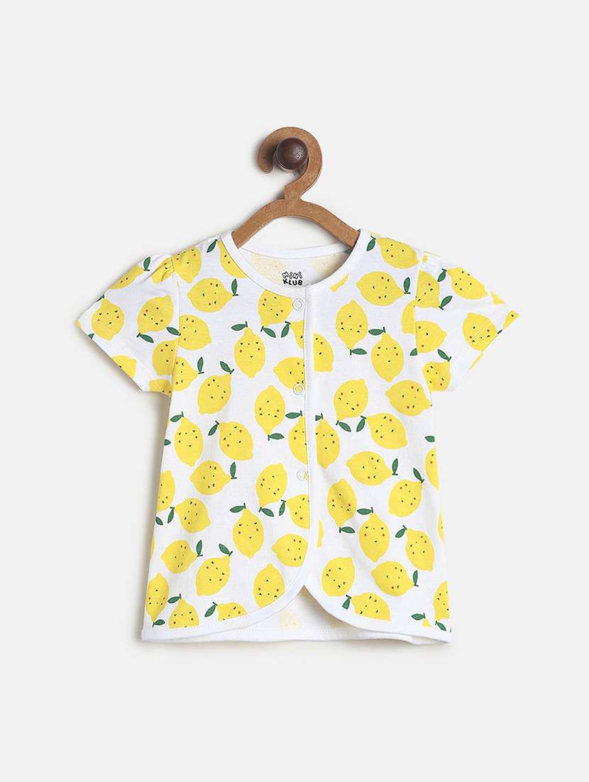 girls pack of 3 printed round neck top - 22108485 -  Standard Image - 3