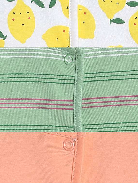 girls pack of 3 printed round neck top - 22108485 -  Standard Image - 5