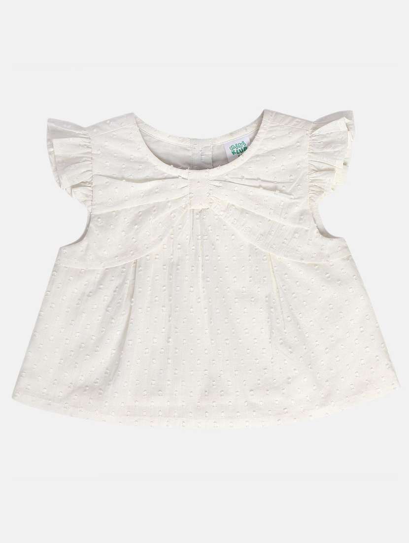 girls self designed sleeveless a-line top
