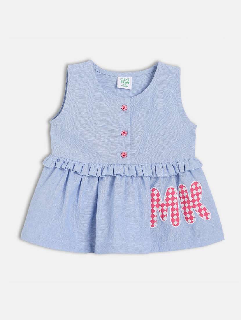 girls solid sleeveless peplum top