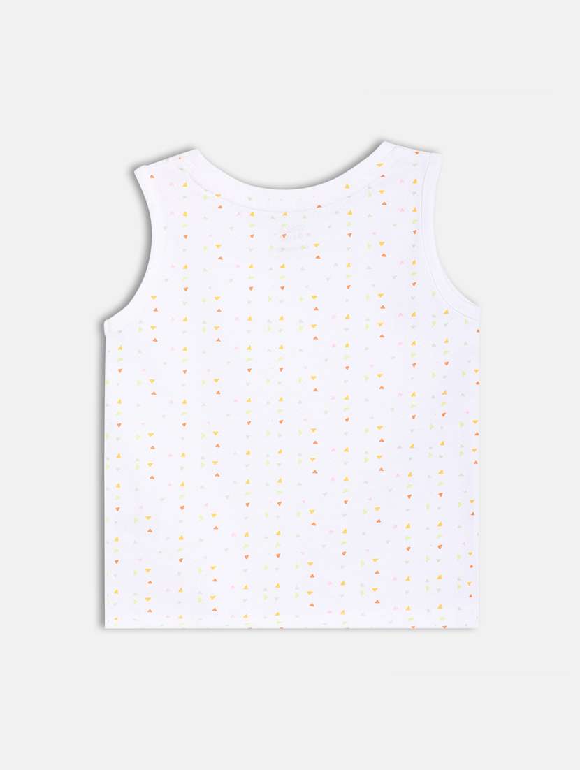 girls solid round neck dungaree set - 22108575 -  Standard Image - 3