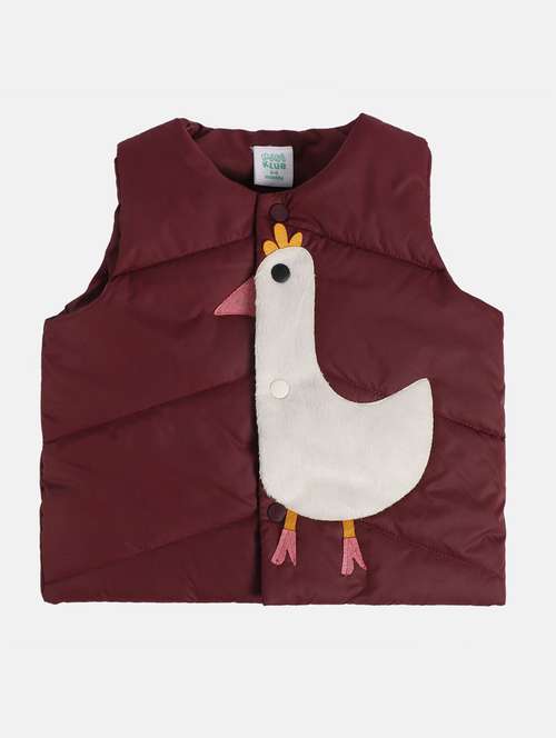 girls patched sleeveless quilted jackets  - 22108583 -  Standard Image - 0