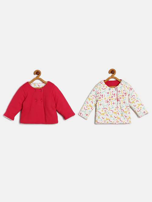 girls printed long sleeve reversible jacket - 22108591 -  Standard Image - 0