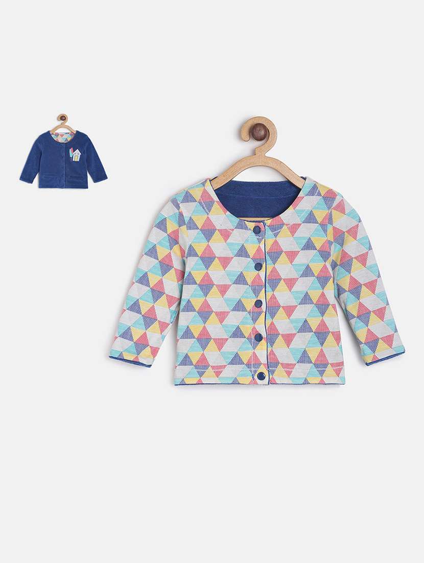 girls printed long sleeve reversible jacket
