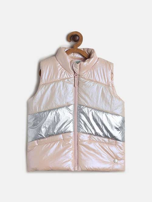 girls color block sleeveless quilted jackets  - 22108601 -  Standard Image - 0