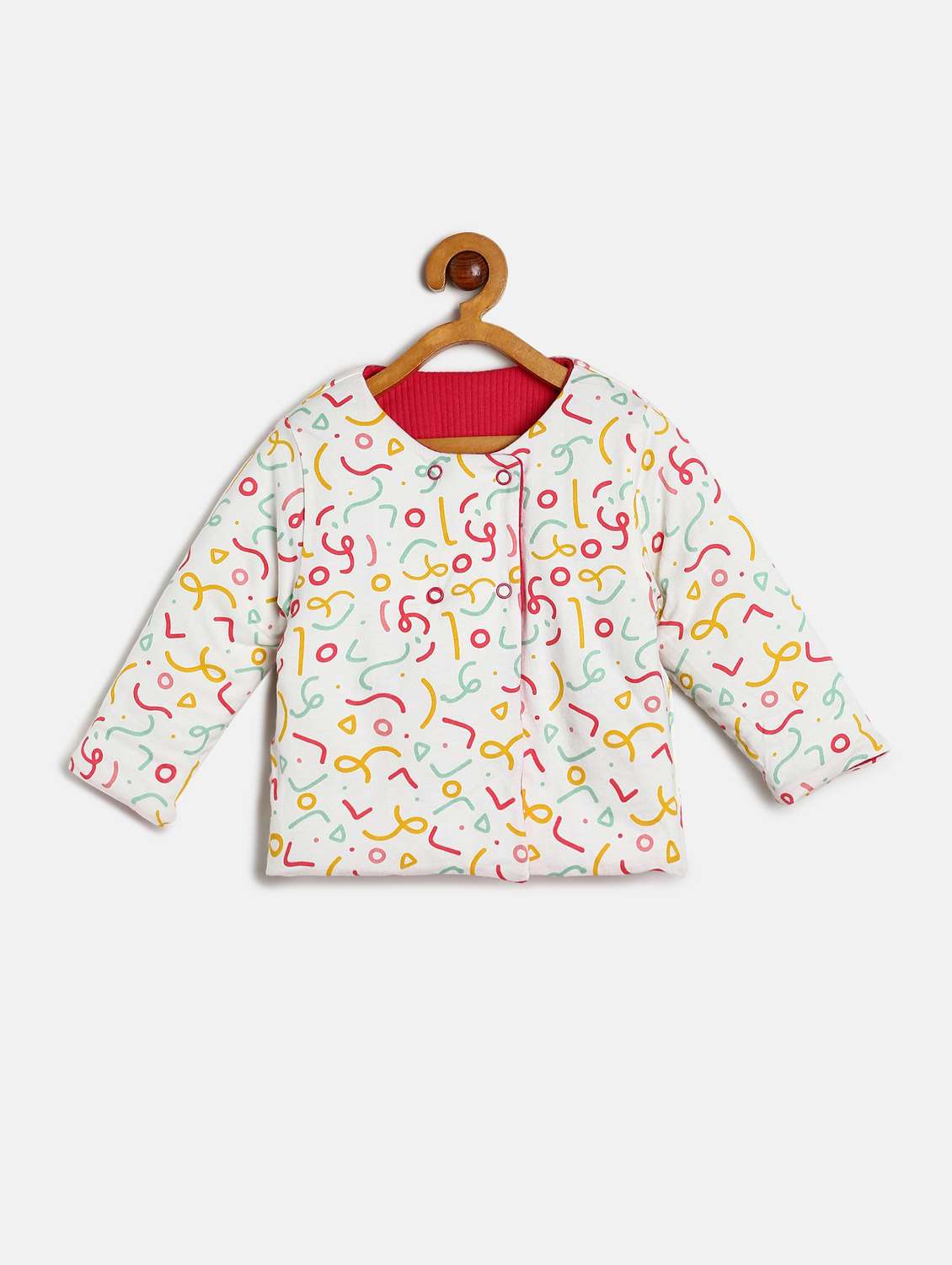 girls printed long sleeve reversible jacket - 22108606 -  Standard Image - 3