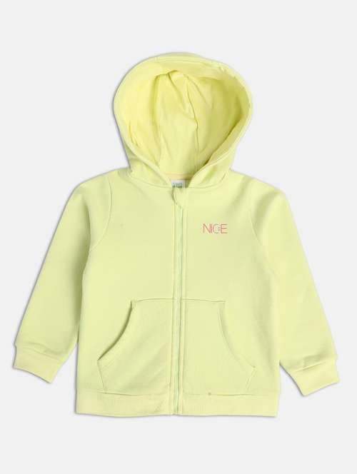 girls back printed long sleeve hooded jacket - 22108607 -  Standard Image - 0