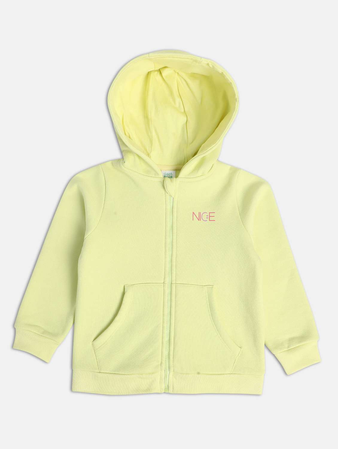 girls back printed long sleeve hooded jacket - 22108607 -  Zoom Image - 0