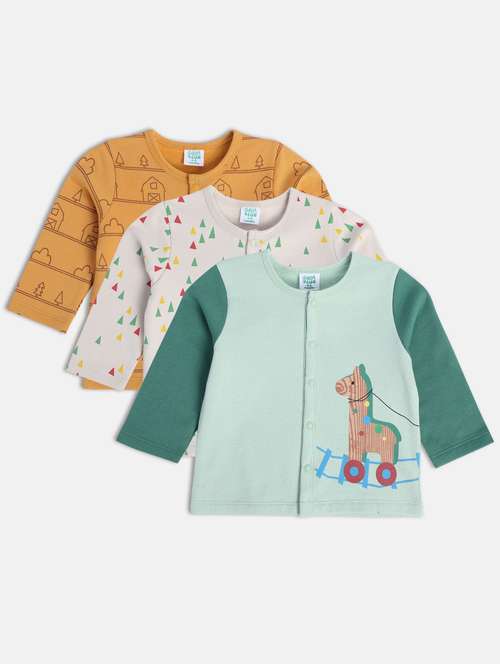 kids pack of 3 long sleeve t-shirt - 22108716 - Standard Image - 0