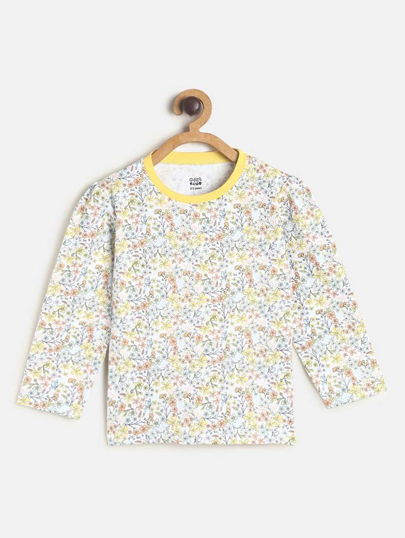 girls printed long sleeve top