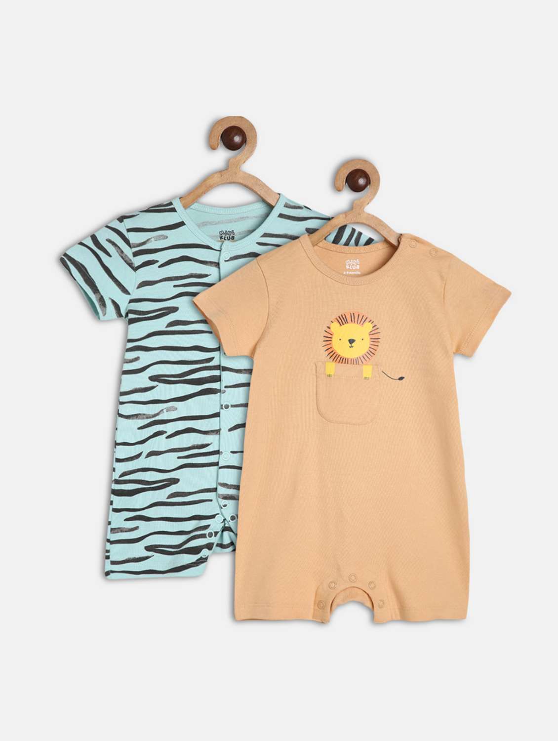 kids pack of 2 printed romper