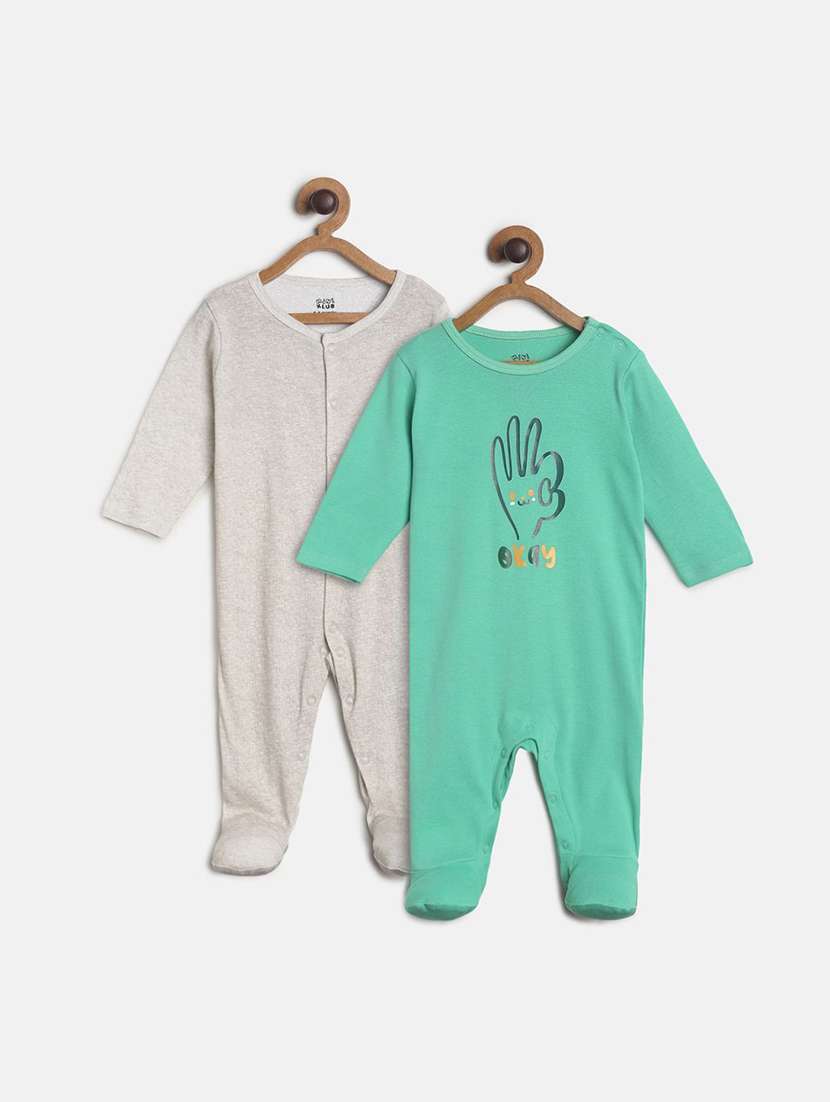 kids pack of 2 printed onesies