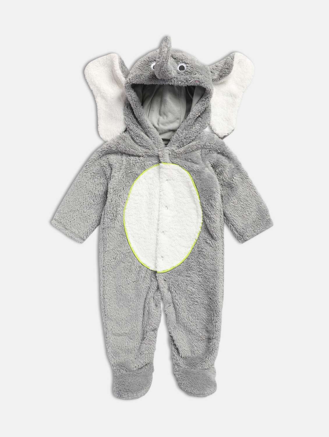 kids solid long sleeve hooded onesies