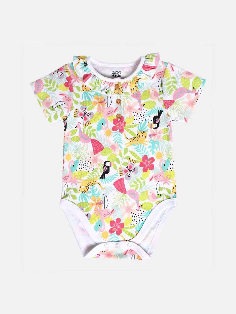 kids pack of 3 printed onesies - 22108861 - Standard Image - 3