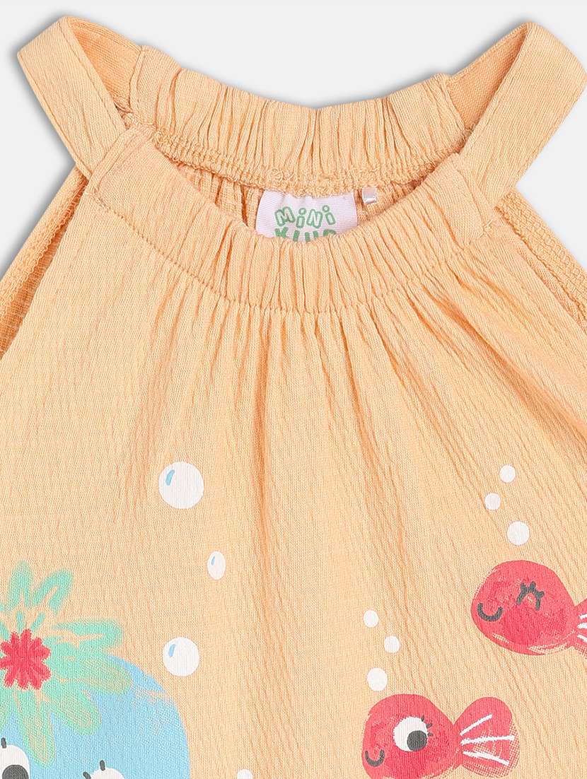 kids printed round neck romper - 22108919 -  Standard Image - 3