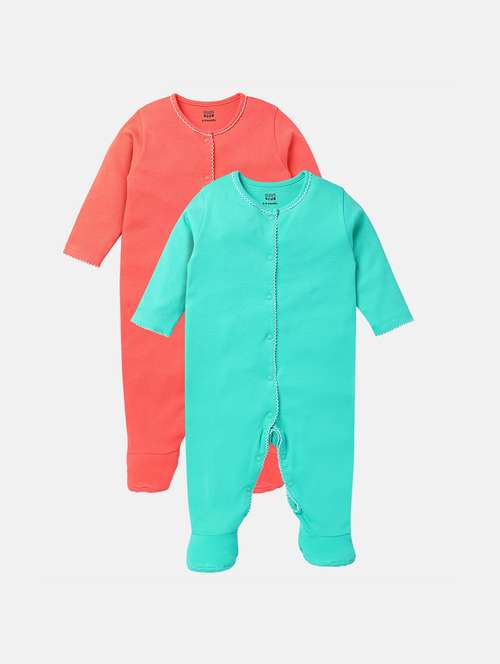 kids pack of 2 solid onesies - 22108936 - Standard Image - 0