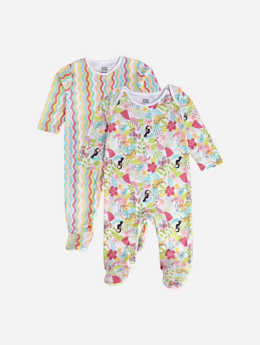 kids pack of 2 printed onesies