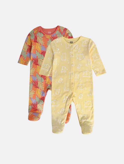 kids pack of 2 printed onesies - 22108941 -  Standard Image - 0