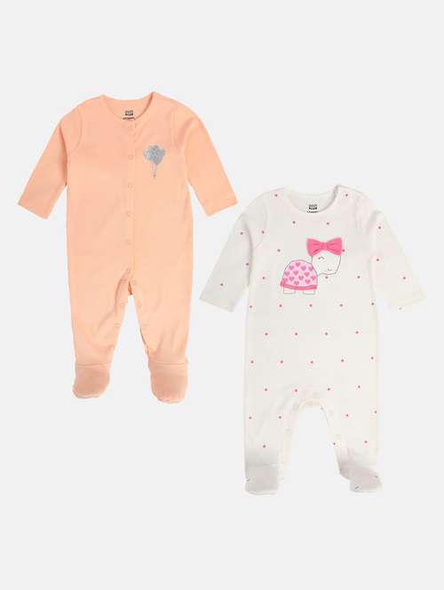 kids pack of 2 printed onesies - 22108946 -  Standard Image - 0