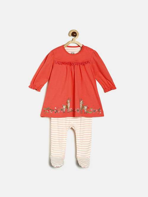 girls solid long sleeve top and trouser set - 22108951 -  Standard Image - 0