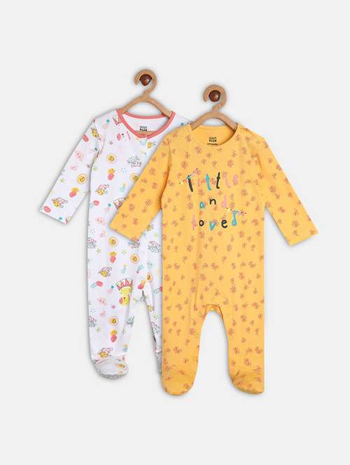 kids pack of 2 printed long sleeve onesies - 22108955 -  Standard Image - 0