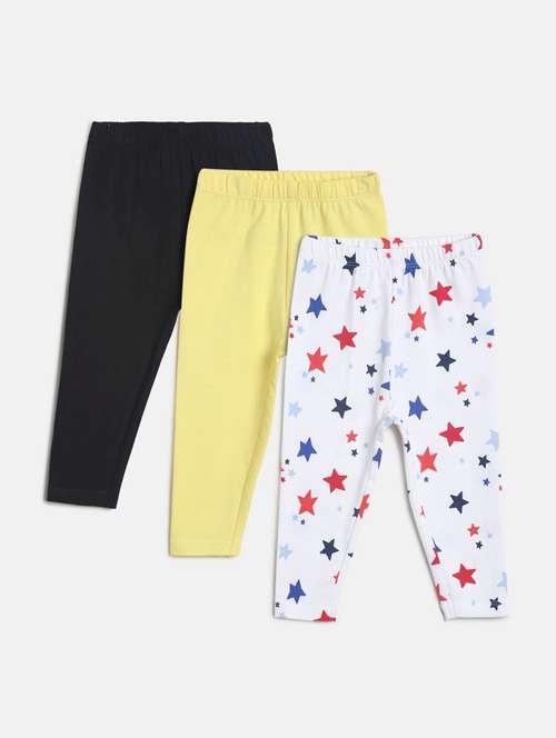 girls pack of 3 printed mid rise legging - 22109180 - Standard Image - 0