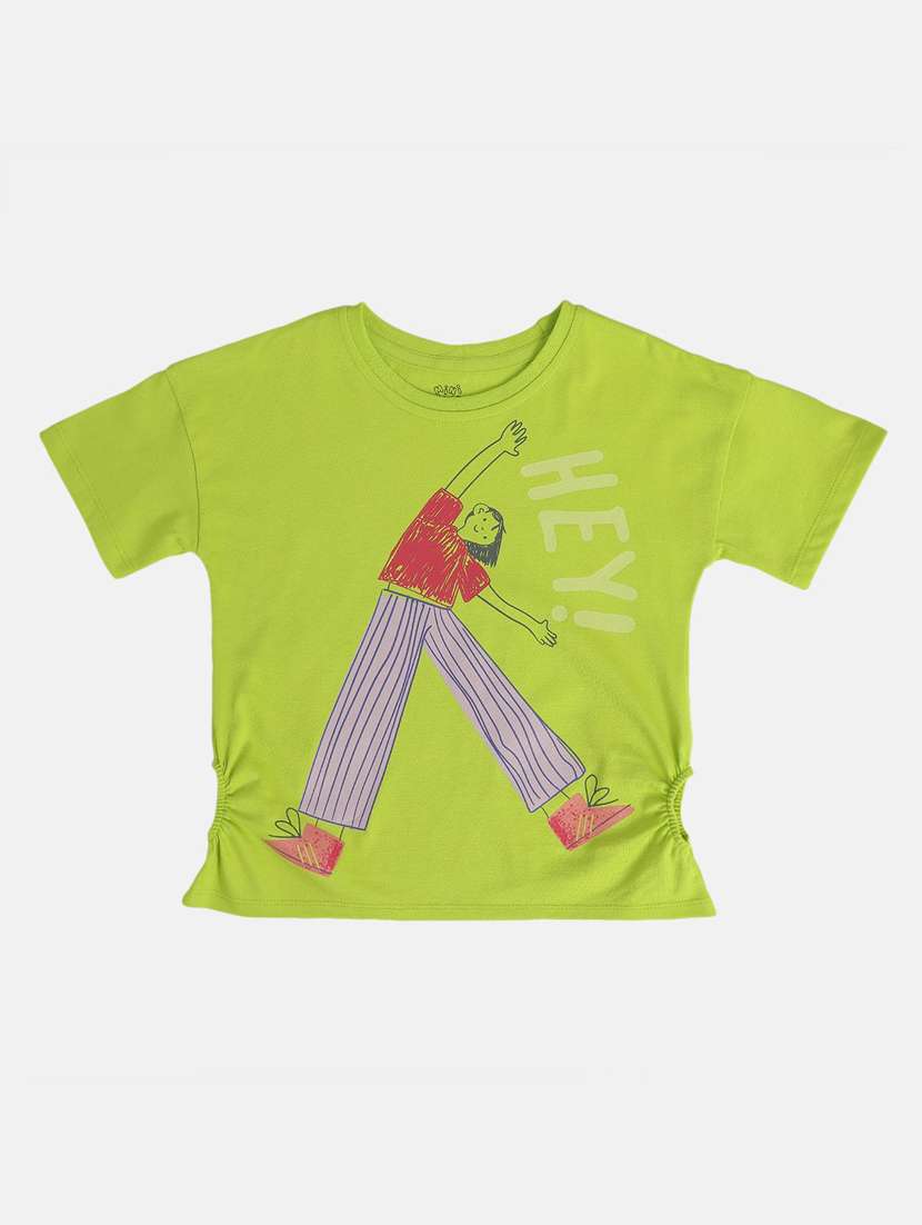 lime graphic cotton tees exclusive for kids