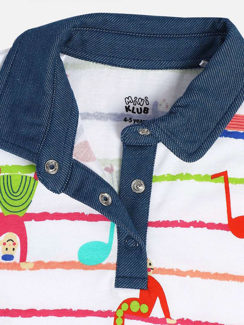 white cotton front print tee - 22109225 -  Standard Image - 3