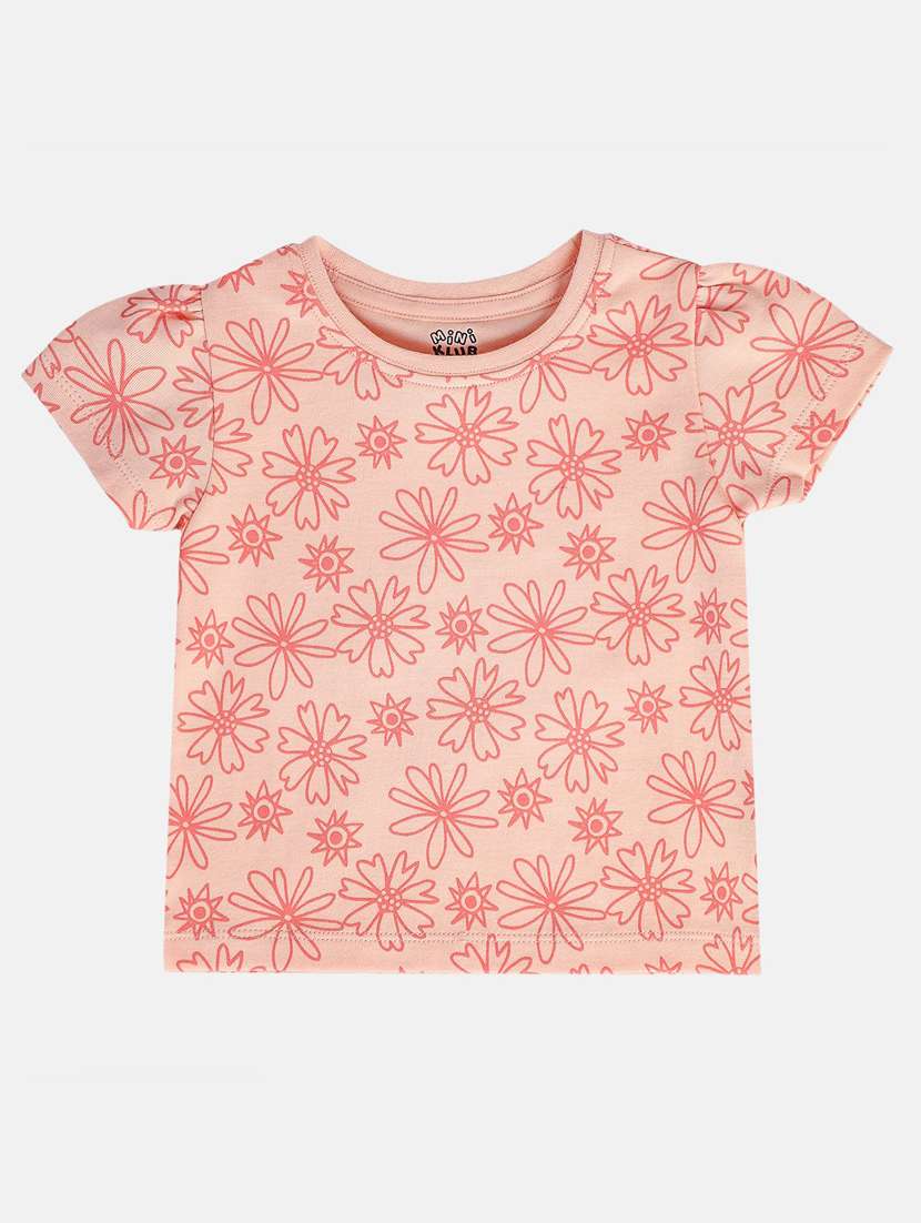 girls pack of 3 printed round neck tee - 22109227 -  Standard Image - 3