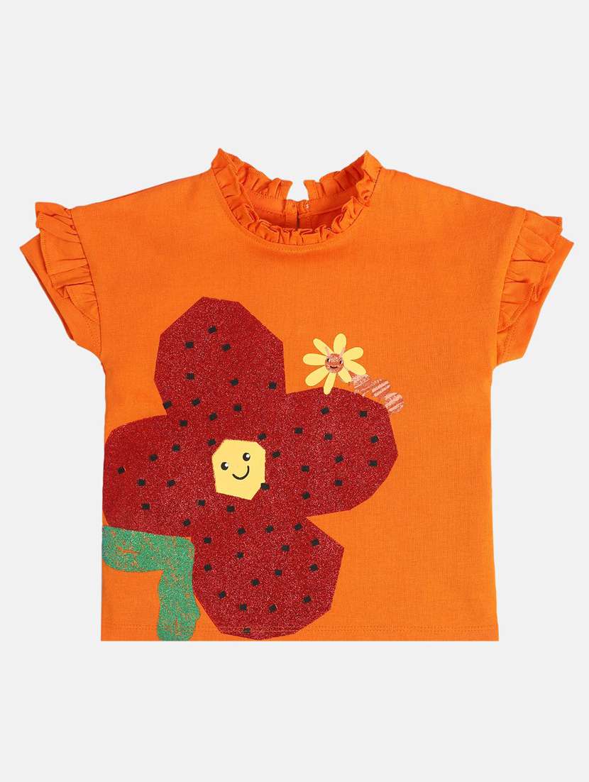 girls printed short sleeve tee
