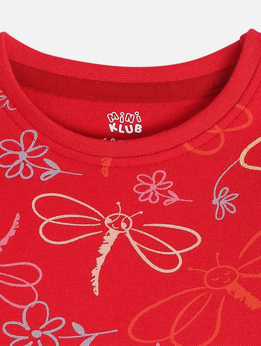 girls pack of 2 printed round neck tee - 22109250 -  Standard Image - 5