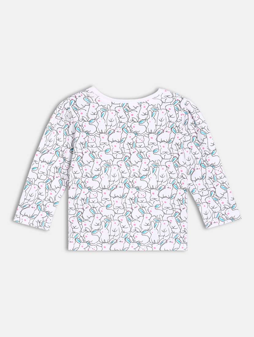 girls pack of 3 printed round neck tee - 22109263 -  Standard Image - 5