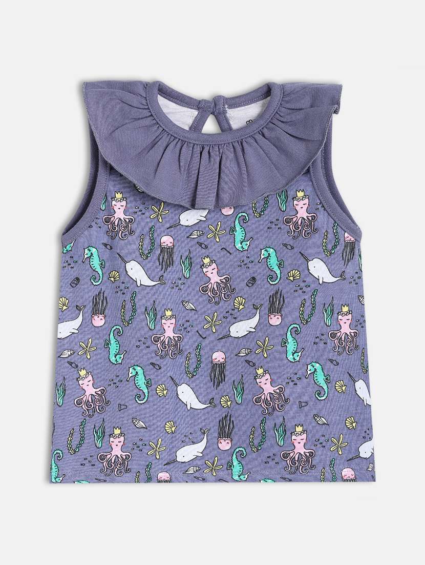 girls printed sleeveless top