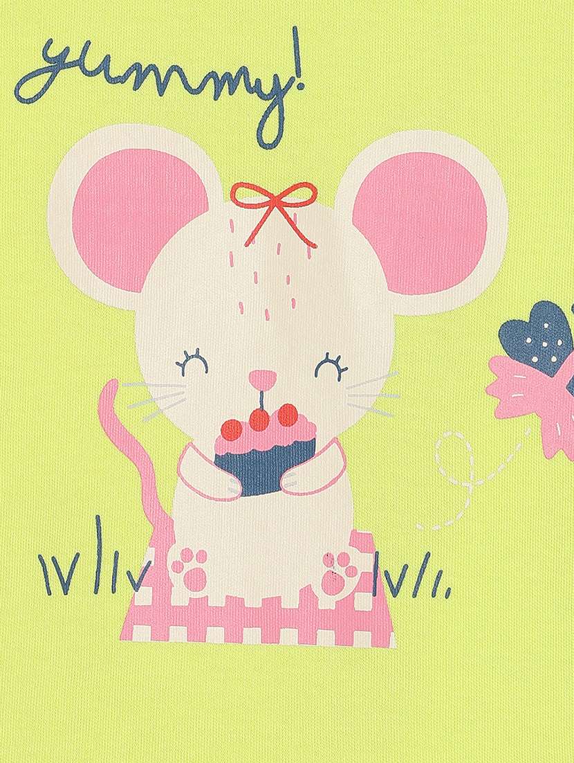 girls pack of 2 printed round neck tee - 22109273 -  Standard Image - 5