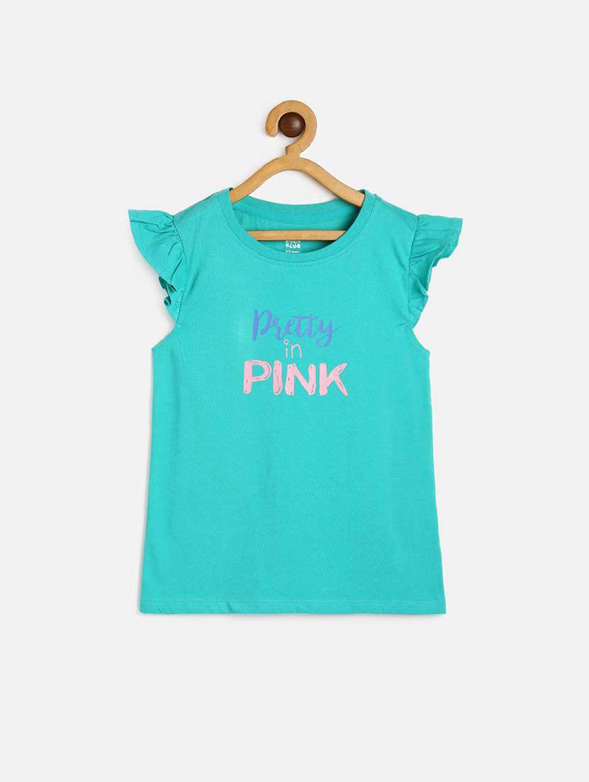 girls printed round neck tee