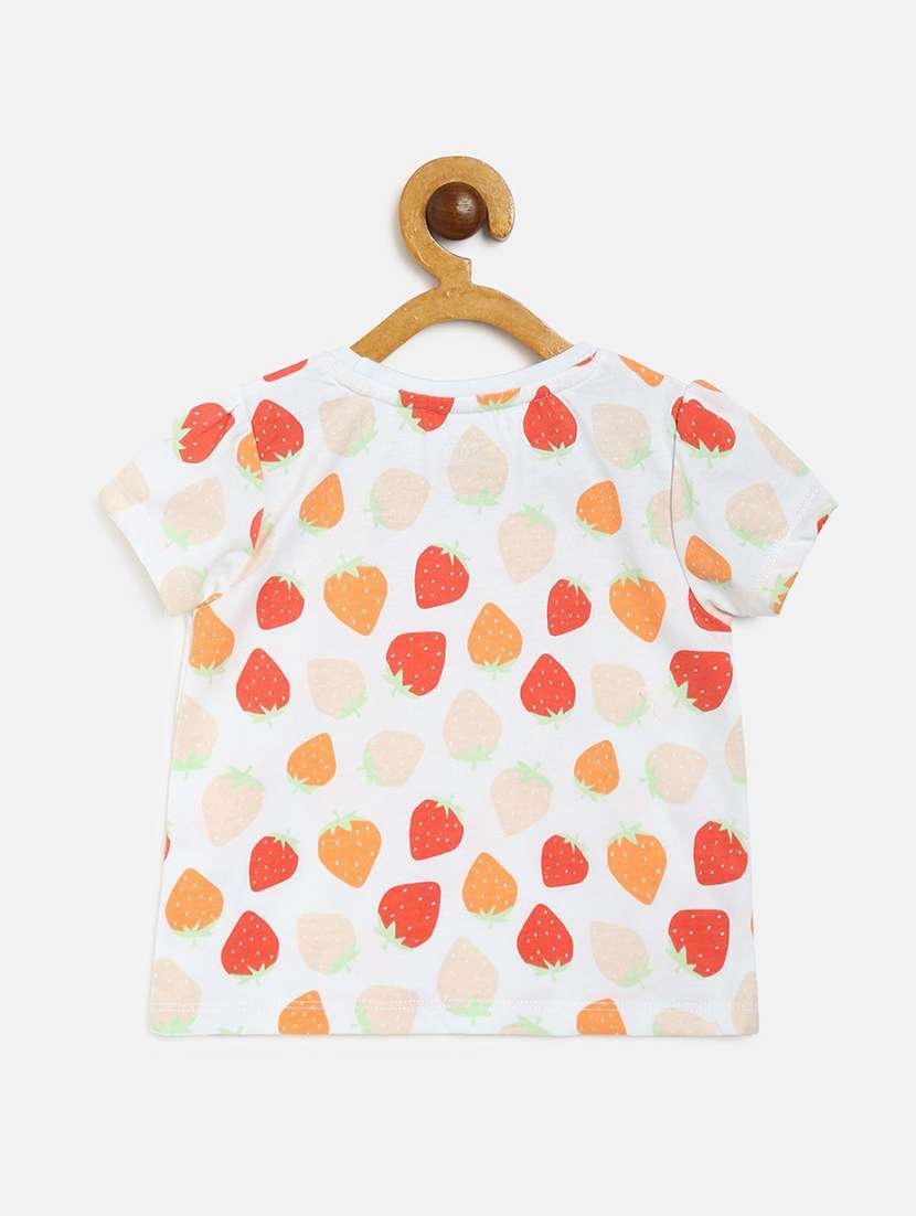 girls pack of 3 printed round neck tee - 22109335 -  Standard Image - 5