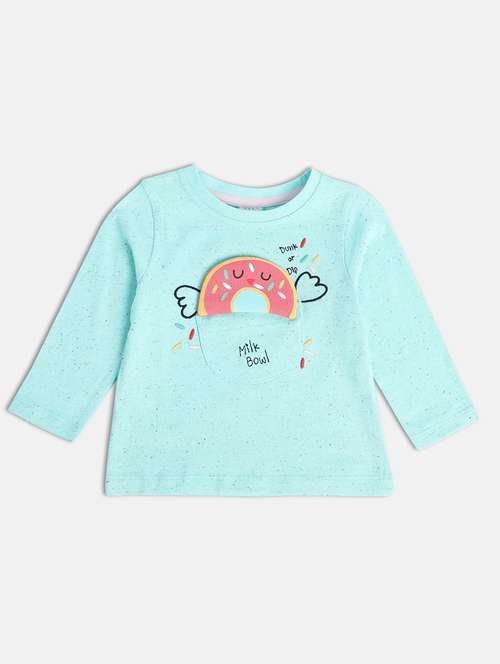 girls printed round neck tee - 22109356 -  Standard Image - 0