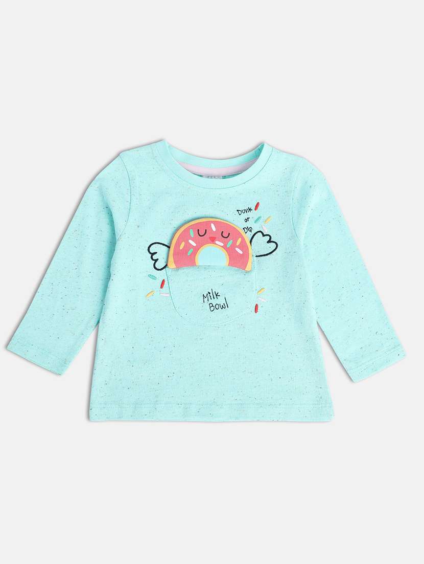 girls printed round neck tee - 22109356 -  Zoom Image - 0