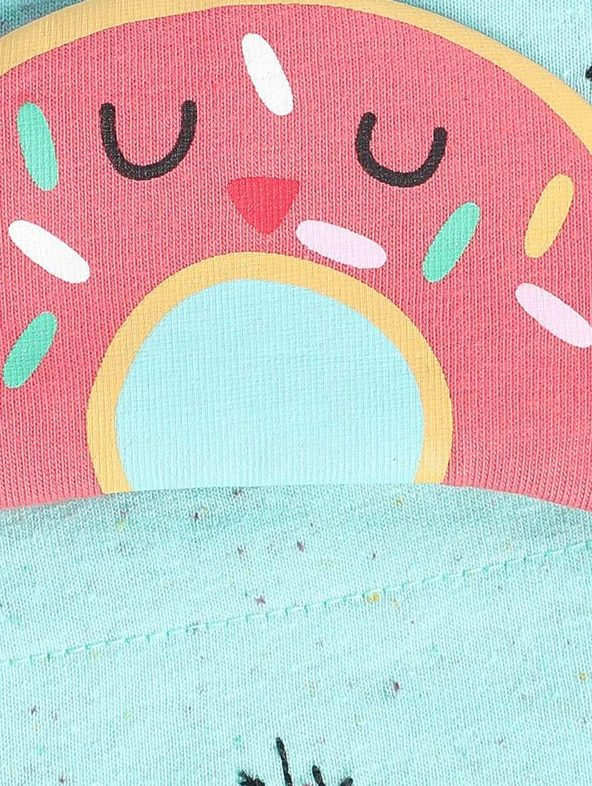 girls printed round neck tee - 22109356 -  Standard Image - 3