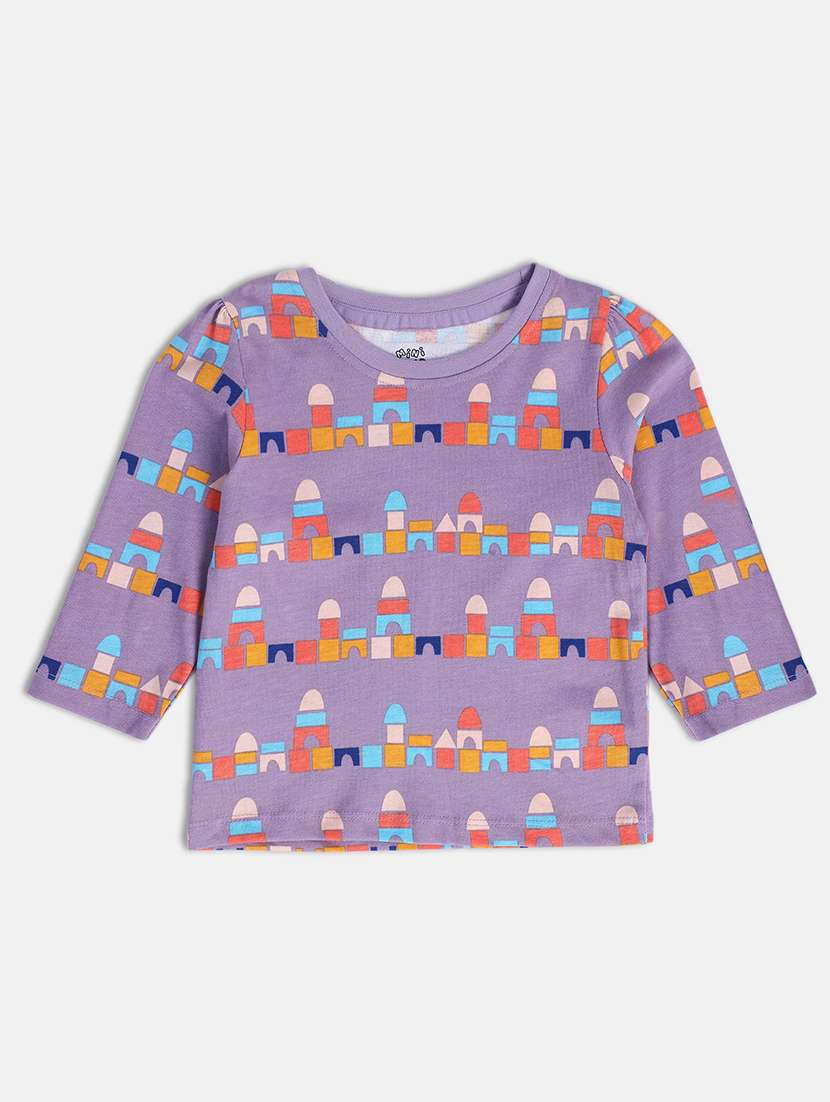 girls pack of 3 printed round neck tee - 22109359 -  Standard Image - 3