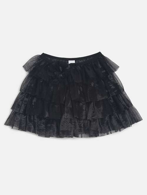 girls black solid ruffles cape  - 22109382 -  Standard Image - 0