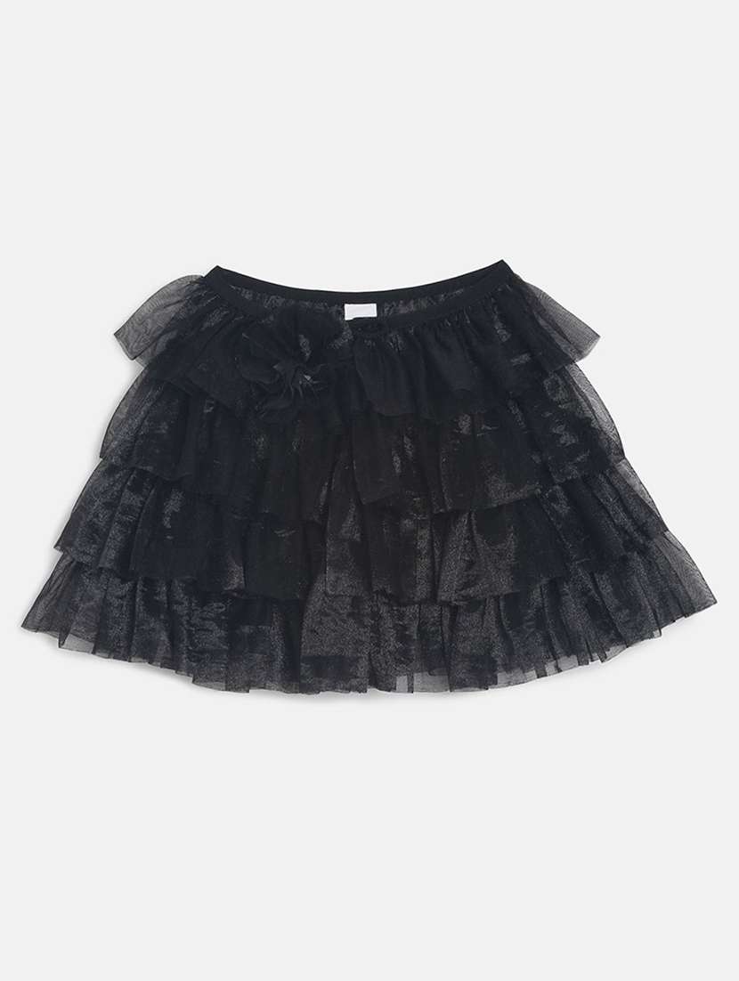 girls black solid ruffles cape  - 22109382 -  Zoom Image - 0