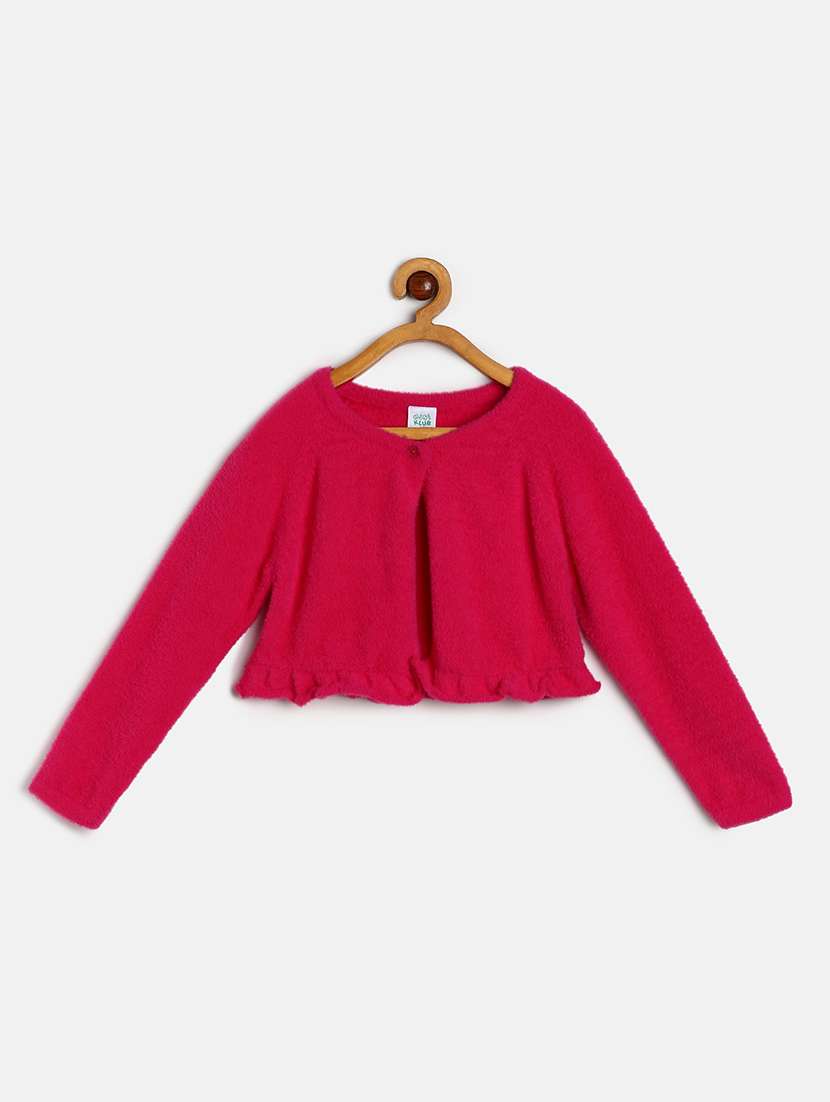 girls pink soldi long sleeve shrug